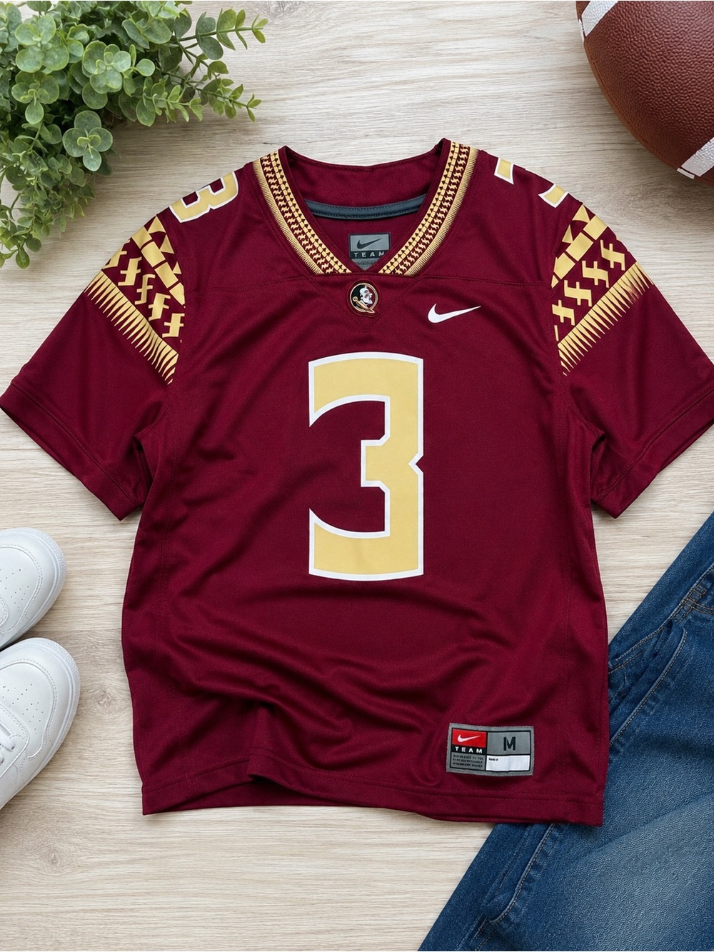 Nike Florida State Seminoles #3 Football Jersey Youth Medium Garnet